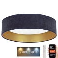 Brilagi - LED Dimmable ceiling light VELVET SMART LED/24W/230V d. 45 cm 2700-6500K Wi-Fi Tuya blue/green + remote control