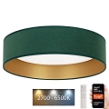 Brilagi - LED Dimmable ceiling light VELVET SMART LED/24W/230V d. 45 cm 2700-6500K Wi-Fi Tuya green/gold + remote control