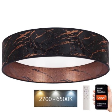 Brilagi - LED Dimmable ceiling light VELVET SMART LED/36W/230V d. 55 cm 2700-6500K Wi-Fi Tuya black/copper + remote control