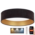 Brilagi - LED Dimmable ceiling light VELVET SMART LED/36W/230V d. 55 cm 2700-6500K Wi-Fi Tuya black/gold + remote control
