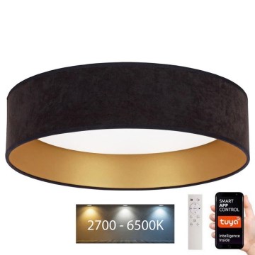 Brilagi - LED Dimmable ceiling light VELVET SMART LED/36W/230V d. 55 cm 2700-6500K Wi-Fi Tuya black/gold + remote control