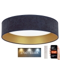 Brilagi - LED Dimmable ceiling light VELVET SMART LED/36W/230V d. 55 cm 2700-6500K Wi-Fi Tuya blue/gold + remote control