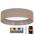 Brilagi - LED Dimmable ceiling light VELVET SMART LED/36W/230V d. 55 cm 2700-6500K Wi-Fi Tuya brown + remote control