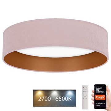 Brilagi - LED Dimmable ceiling light VELVET SMART LED/36W/230V d. 55 cm 2700-6500K Wi-Fi Tuya pink/gold + remote control