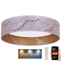 Brilagi - LED Dimmable ceiling light VELVET SMART LED/36W/230V d. 55 cm 2700-6500K Wi-Fi Tuya white/gold + remote control