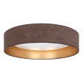 Brilagi - LED Dimmable Ceiling Light VELVET SMART VARI LED/24W/230V 3000-6500K dia. 45 cm brown/gold + remote control
