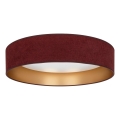 Brilagi - LED Dimmable Ceiling Light VELVET SMART VARI LED/36W/230V 3000-6500K dia. 55 cm burgundy/gold + remote control