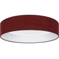 Brilagi - LED Dimmable Ceiling Light VELVET SMARTIX LED/24W/230V 3000-6000K Ø 45 cm burgundy Wi-Fi Tuya Beacon + remote control