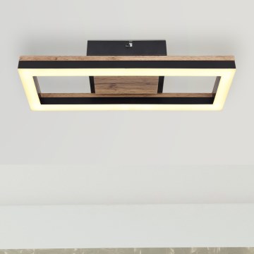 Brilagi - LED Dimmable Ceiling Light VELVET SQUARE LED/24W/230V 43x43 cm 3000/4000/6500K + Remote Control Pink