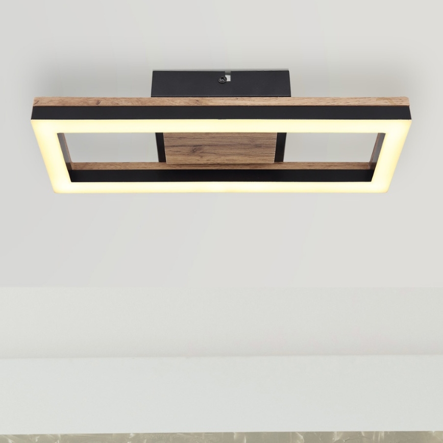 Brilagi - LED Dimmable Ceiling Light VELVET SQUARE LED/24W/230V 43x43 cm 3000/4000/6500K + Remote Control Pink