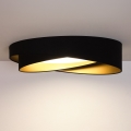 BRILAGI - LED Dimmable ceiling light VELVET TWIST LED/36W/230V 3000-6000K Ø 65 cm Wi-Fi Tuya Beacon black/gold + remote control