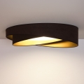 BRILAGI - LED Dimmable ceiling light VELVET TWIST LED/36W/230V 3000-6000K Ø 65 cm Wi-Fi Tuya Beacon brown/gold + remote control