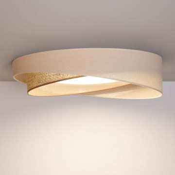 BRILAGI - LED Dimmable ceiling light VELVET TWIST LED/36W/230V 3000-6000K Ø 65 cm Wi-Fi Tuya Beacon cream/beige + remote control
