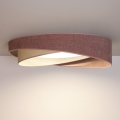 BRILAGI - LED Dimmable ceiling light VELVET TWIST LED/36W/230V 3000-6000K Ø 65 cm Wi-Fi Tuya Beacon pink/cream + remote control
