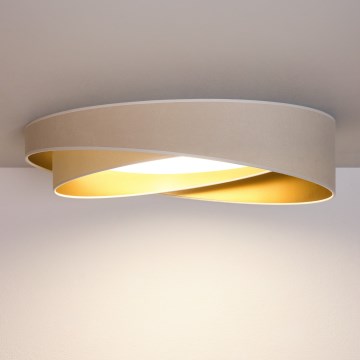 BRILAGI - LED Dimmable ceiling light VELVET TWIST LED/36W/230V 3000-6000K Ø 65 cm Wi-Fi Tuya Beacon white/gold + remote control