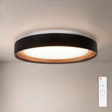 Brilagi - LED Dimmable Ceiling Light WALDO LED/48W/230V 3000-6500K Ø 40 cm Black/Gold + Remote Control