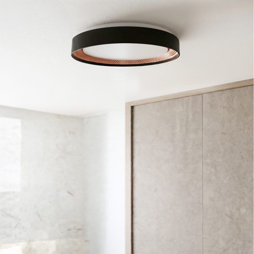 Brilagi - LED Dimmable Ceiling Light WALDO LED/48W/230V 3000-6500K Ø 40 cm Black/Gold + Remote Control