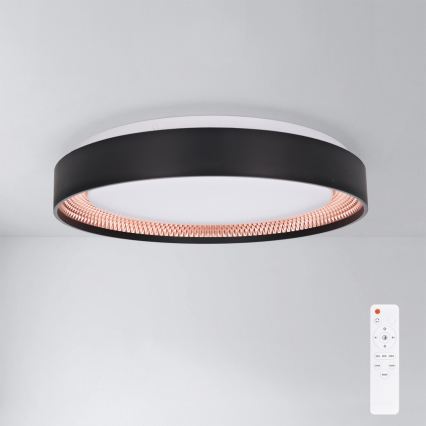 Brilagi - LED Dimmable Ceiling Light WALDO LED/48W/230V 3000-6500K Ø 40 cm Black/Gold + Remote Control