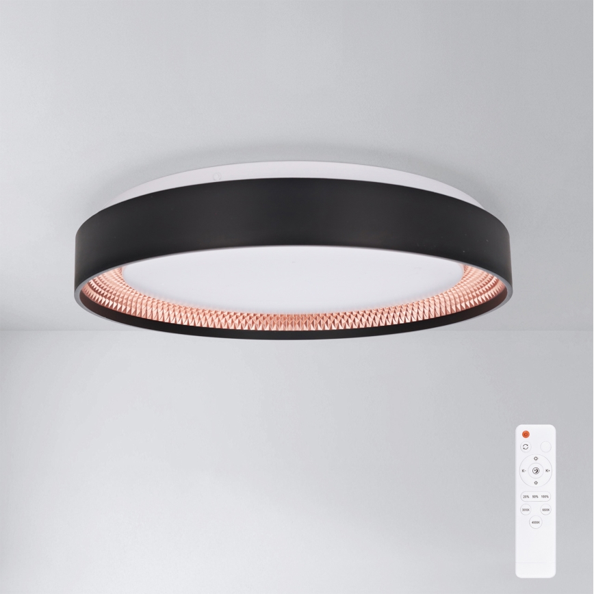 Brilagi - LED Dimmable Ceiling Light WALDO LED/48W/230V 3000-6500K Ø 40 cm Black/Gold + Remote Control