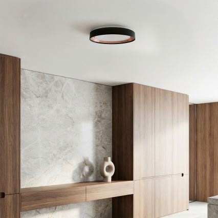 Brilagi - LED Dimmable Ceiling Light WALDO LED/48W/230V 3000-6500K Ø 40 cm Black/Gold + Remote Control