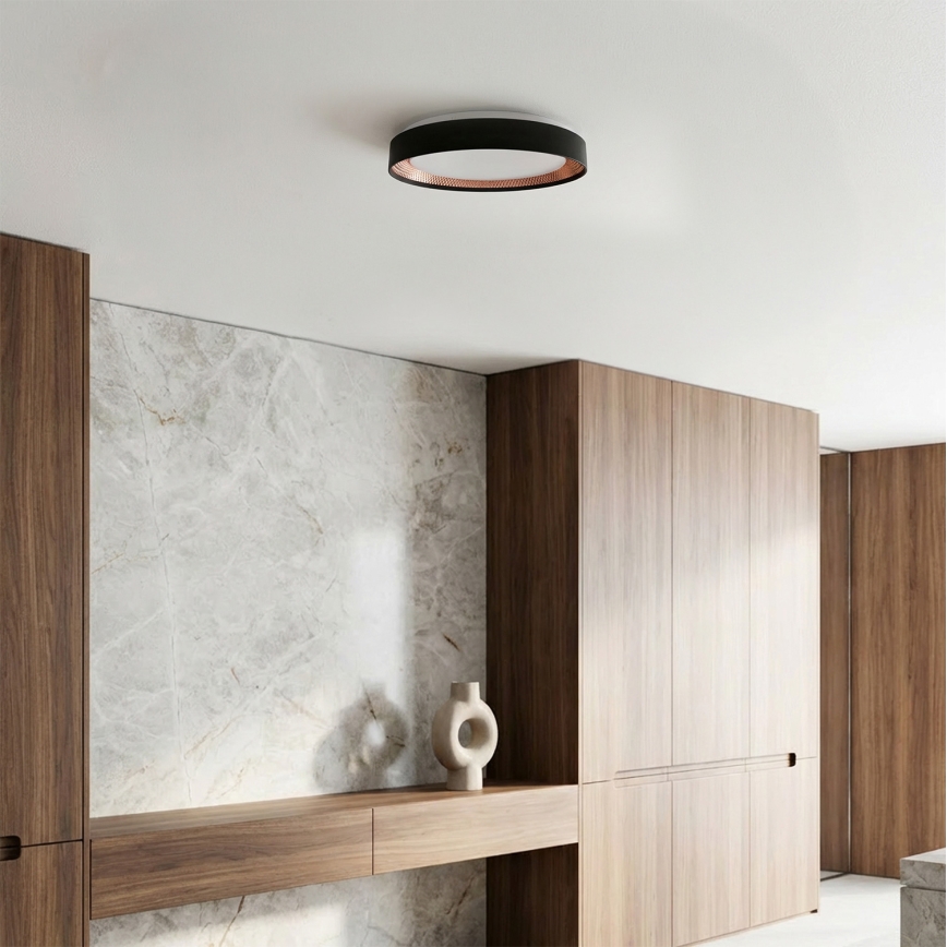 Brilagi - LED Dimmable Ceiling Light WALDO LED/48W/230V 3000-6500K Ø 40 cm Black/Gold + Remote Control