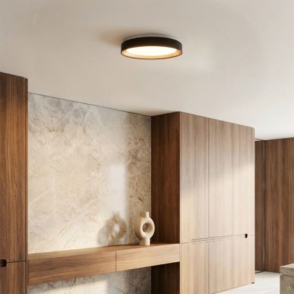Brilagi - LED Dimmable Ceiling Light WALDO LED/48W/230V 3000-6500K Ø 40 cm Black/Gold + Remote Control