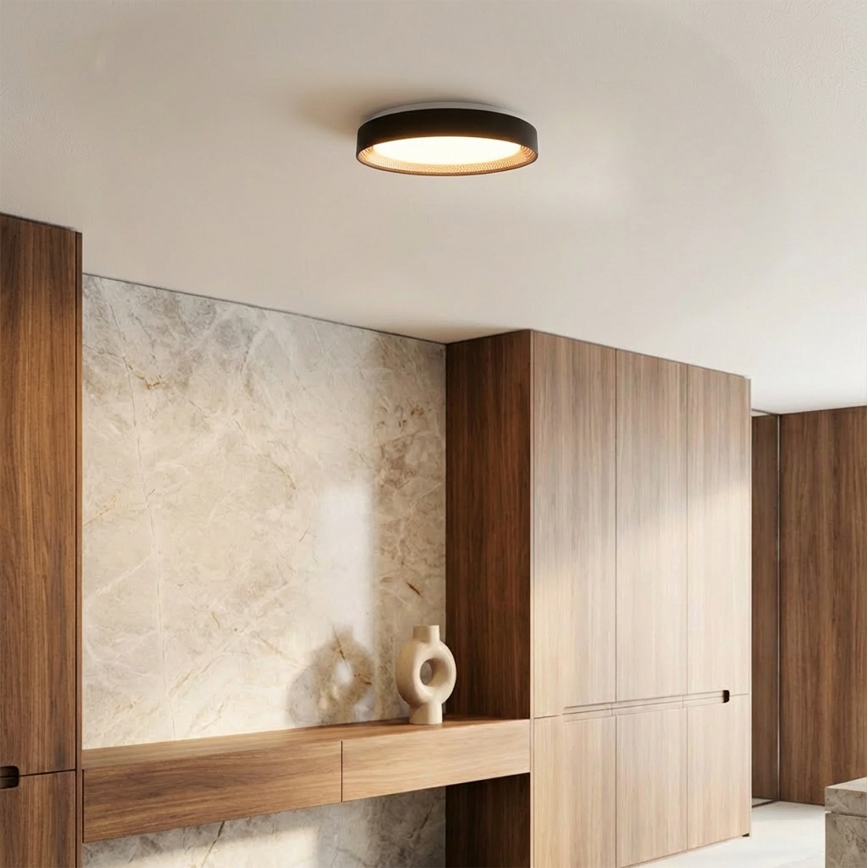 Brilagi - LED Dimmable Ceiling Light WALDO LED/48W/230V 3000-6500K Ø 40 cm Black/Gold + Remote Control