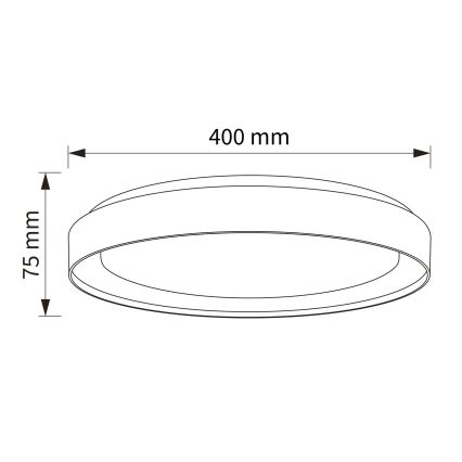 Brilagi - LED Dimmable Ceiling Light WALDO LED/48W/230V 3000-6500K Ø 40 cm Black/Gold + Remote Control