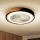 Brilagi - LED Dimmable ceiling light with a fan LED/30W/230V 3000-6500K black/oak + remote control
