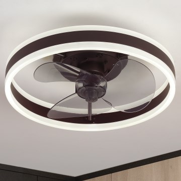 Brilagi - LED Dimmable ceiling light with a fan LED/30W/230V 3000-6500K black + remote control