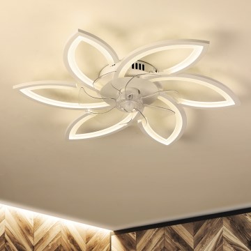Brilagi - LED Dimmable ceiling light with a fan LED/50W/230V 3000-6500K white + remote control