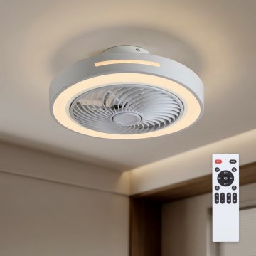Brilagi - LED Dimmable Ceiling Light with Fan LED/38W/230V 3000-6500K 3000-6500K diam. 46 cm white + remote control