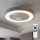 Brilagi - LED Dimmable Ceiling Light with Fan LED/38W/230V 3000-6500K Ø 50 cm Grey/Oak + Remote Control