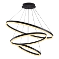 Brilagi - LED Dimmable chandelier on a string CIRCLE LED/125W/230V 3000-6500K black + remote control