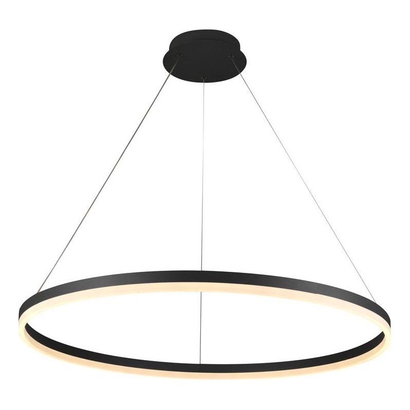 Brilagi - LED Dimmable chandelier on a string CIRCLE LED/55W/230V 3000-6500K black + remote control