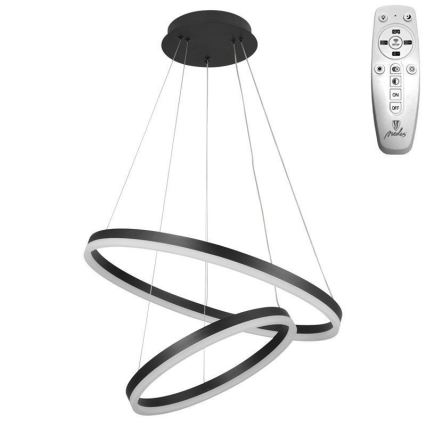 Brilagi - LED Dimmable chandelier on a string CIRCLE LED/70W/230V 3000-6500K black + remote control