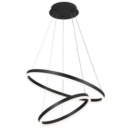 Brilagi - LED Dimmable chandelier on a string CIRCLE LED/70W/230V 3000-6500K black + remote control