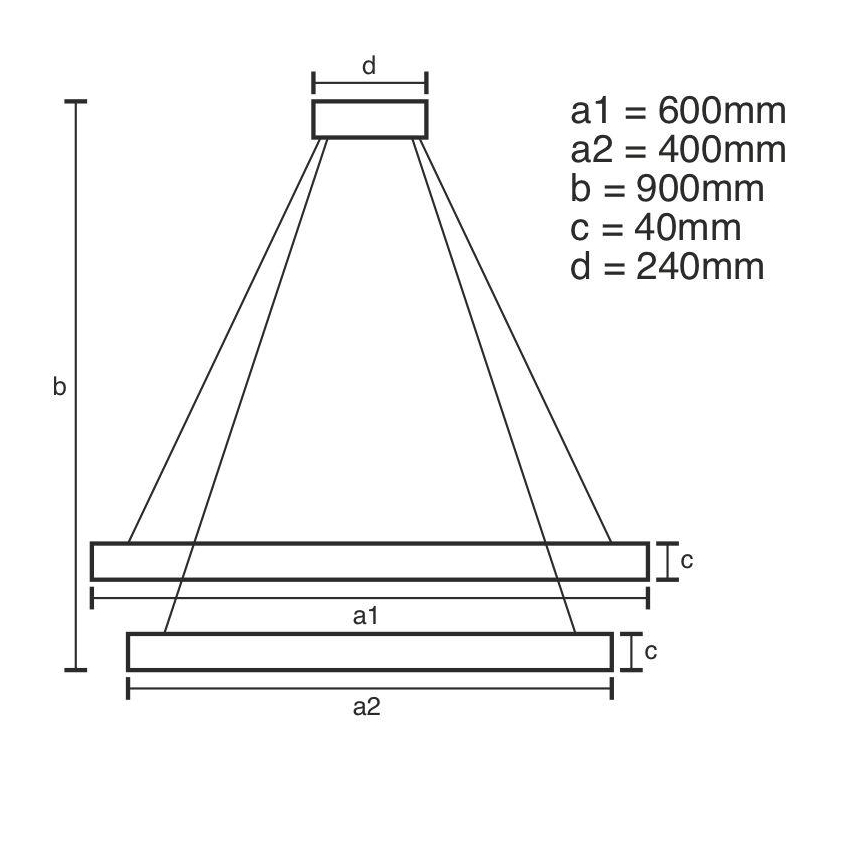 Brilagi - LED Dimmable chandelier on a string CIRCLE LED/70W/230V 3000-6500K black + remote control