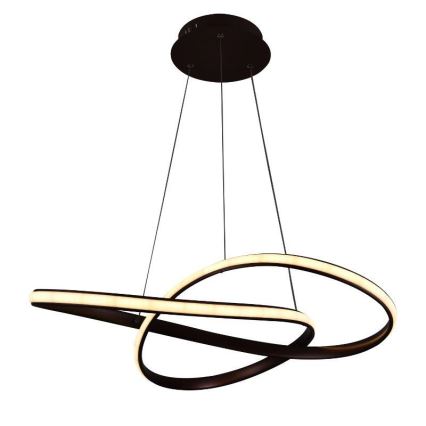 Brilagi - LED Dimmable chandelier on a string COSMOWAVE LED/70W/230V 3000-6500K brown + remote control