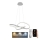 Brilagi - LED Dimmable chandelier on a string COSMOWAVE LED/70W/230V 3000-6500K silver + remote control