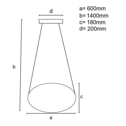 Brilagi - LED Dimmable chandelier on a string COSMOWAVE LED/70W/230V 3000-6500K white + remote control