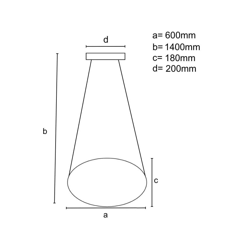 Brilagi - LED Dimmable chandelier on a string COSMOWAVE LED/70W/230V 3000-6500K white + remote control