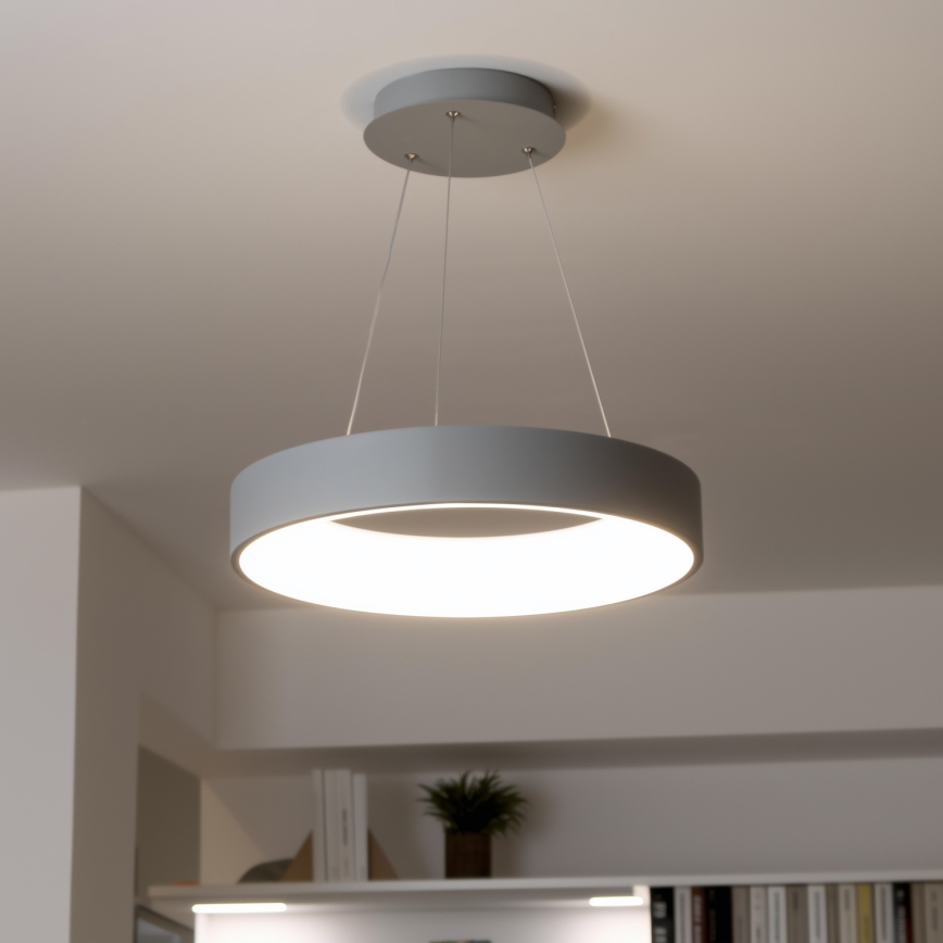 Brilagi - LED Dimmable chandelier on a string FALCON LED/40W/230V 3000-6500K d. 45 cm grey + remote control