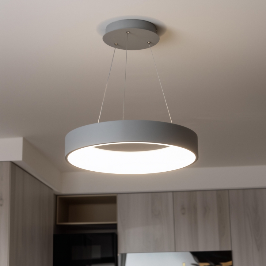 Brilagi - LED Dimmable chandelier on a string FALCON LED/80W/230V 3000-6500K d. 60 cm grey + remote control