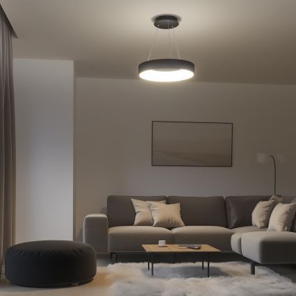 Brilagi - LED Dimmable chandelier on a string FALCON LED/80W/230V 3000-6500K d. 60 cm black + remote control
