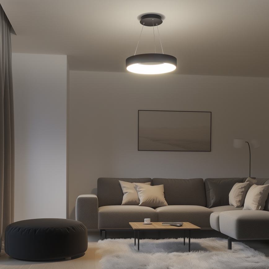 Brilagi - LED Dimmable chandelier on a string FALCON LED/80W/230V 3000-6500K d. 60 cm black + remote control