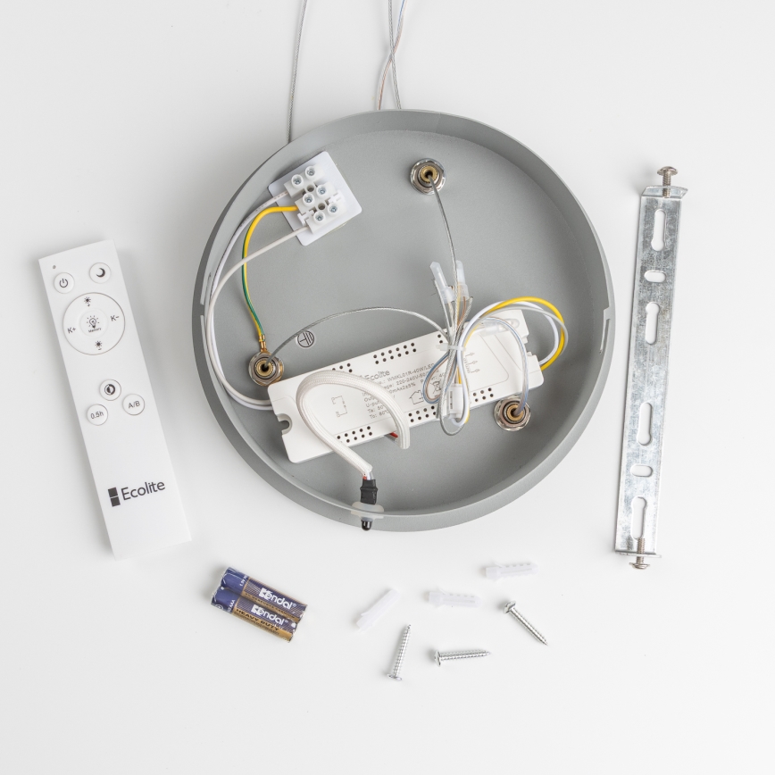 Brilagi - LED Dimmable chandelier on a string FALCON LED/40W/230V 3000-6500K d. 45 cm grey + remote control