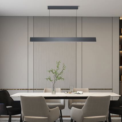 Brilagi - LED Dimmable chandelier on a string SLIMLINE LED/40W/230V 3000-6000K anthracite + remote control
