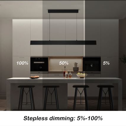 Brilagi - LED Dimmable chandelier on a string SLIMLINE LED/40W/230V 3000-6000K black + remote control