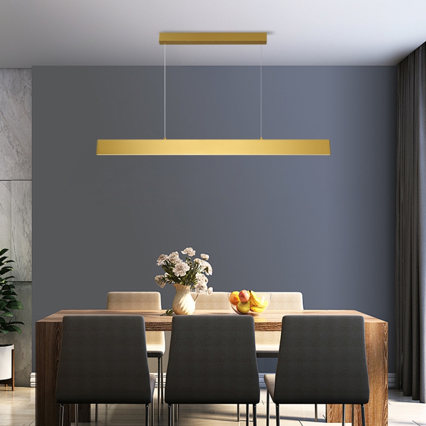 Brilagi - LED Dimmable chandelier on a string SLIMLINE LED/40W/230V 3000-6000K gold + remote control